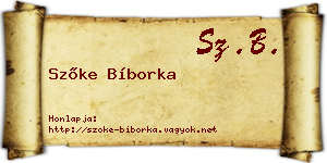 Szőke Bíborka névjegykártya