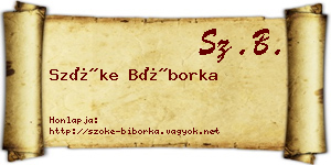 Szőke Bíborka névjegykártya