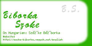 biborka szoke business card