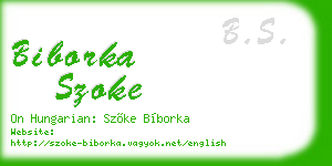 biborka szoke business card